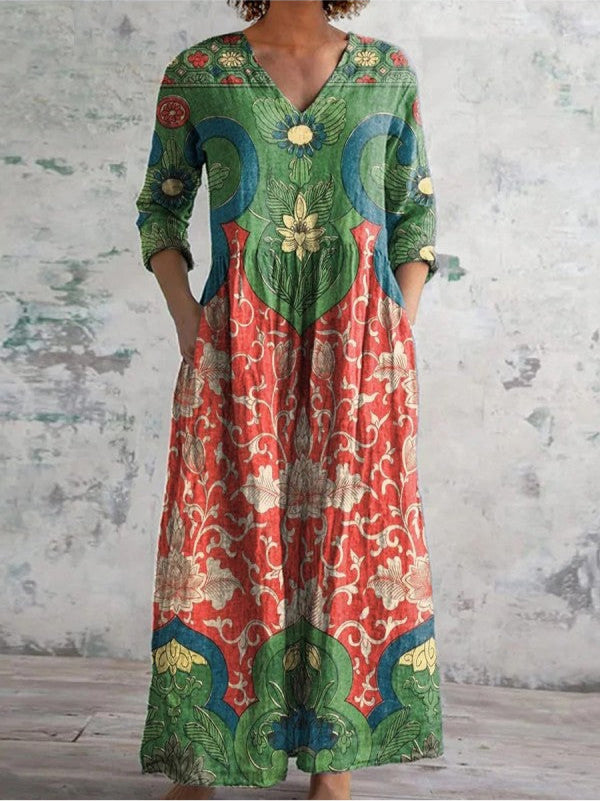 Maddy | Vintage Floral Maxi Dress