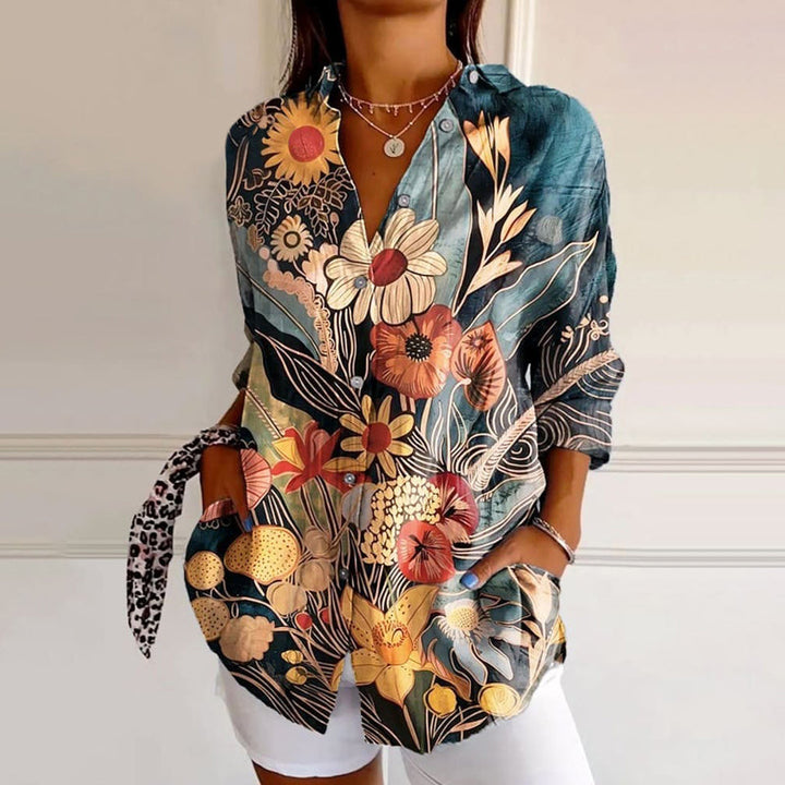 Betty | Vintage Floral Print Blouse