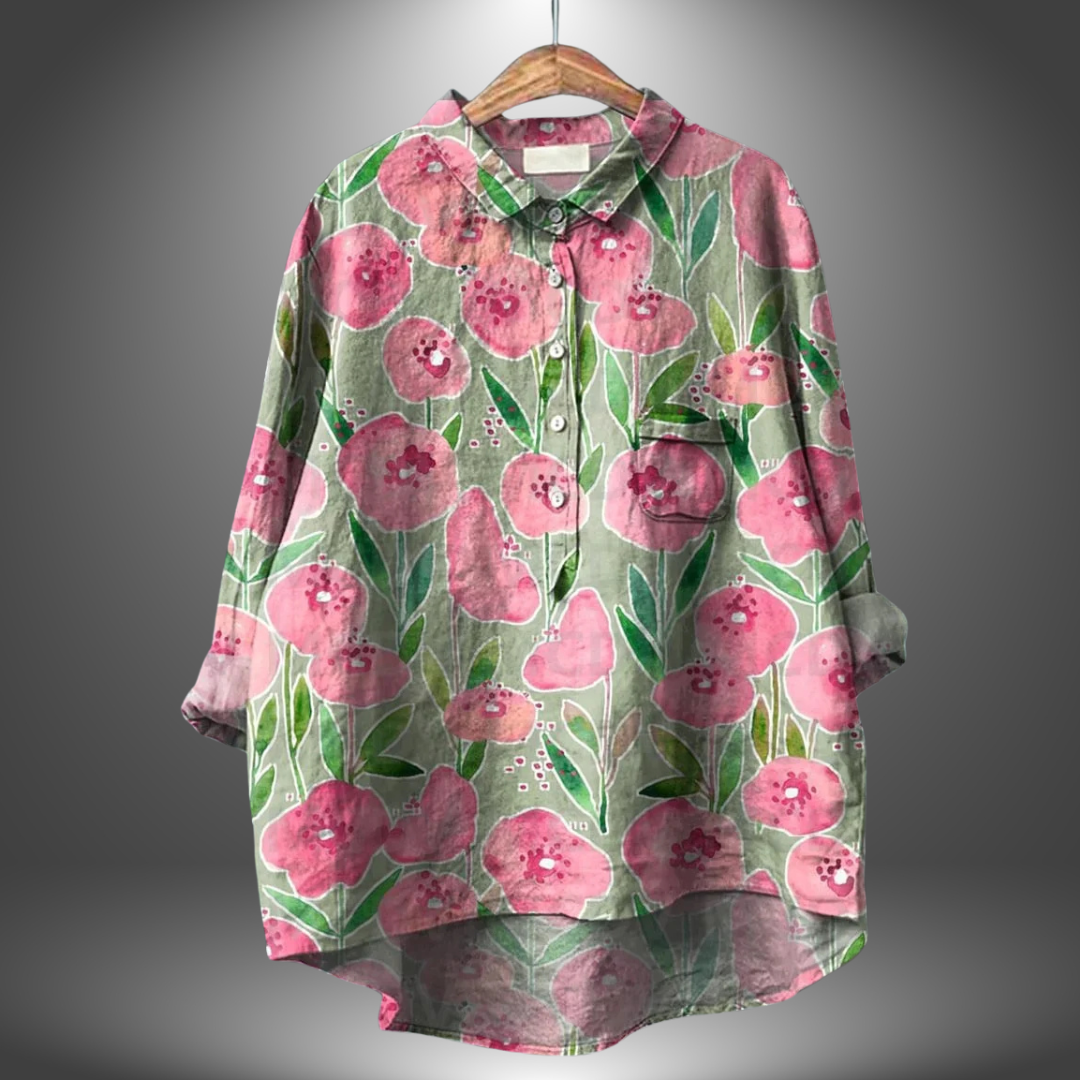 Taylor | Elegant Handmade Floral Shirt for Women