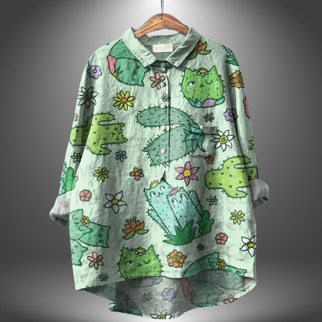 Taylor | Elegant Handmade Floral Shirt for Women