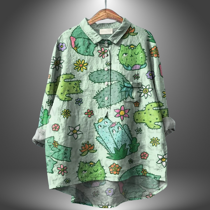 Taylor | Elegant Handmade Floral Shirt for Women