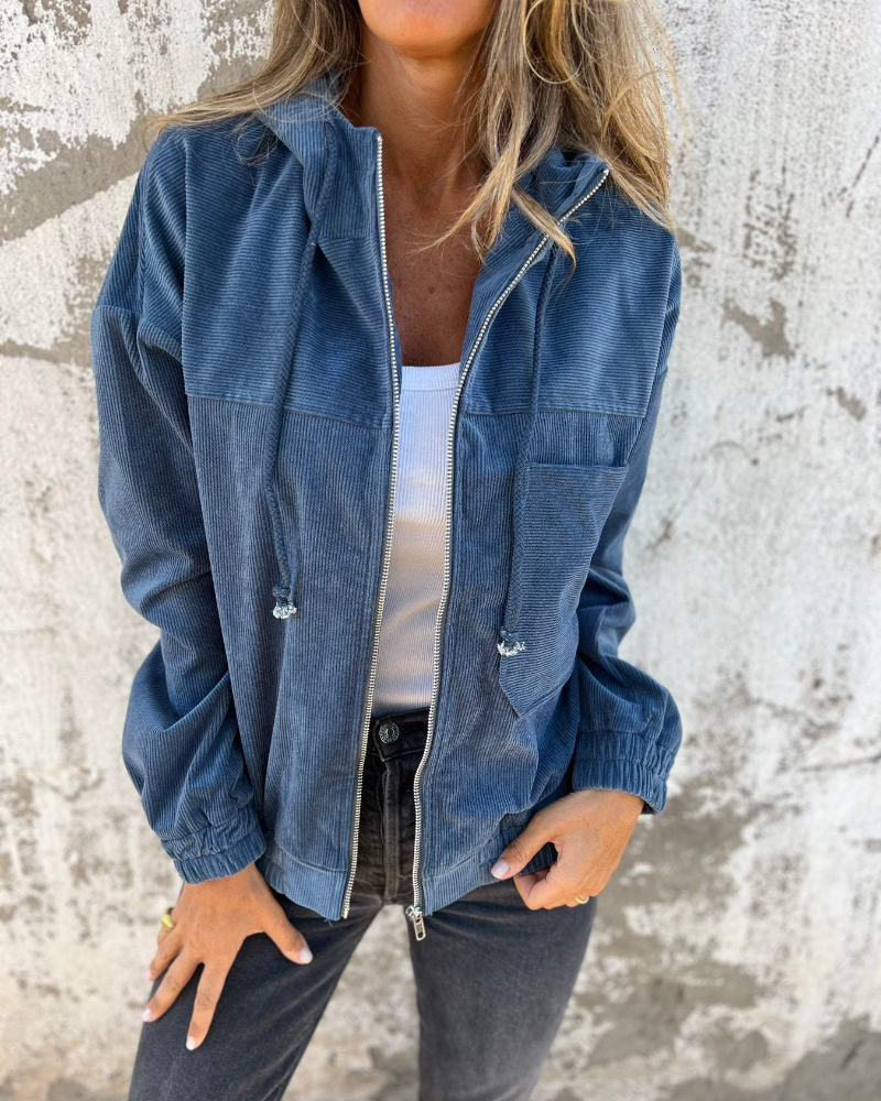 NELLA Velvet Ribbed Jacket
