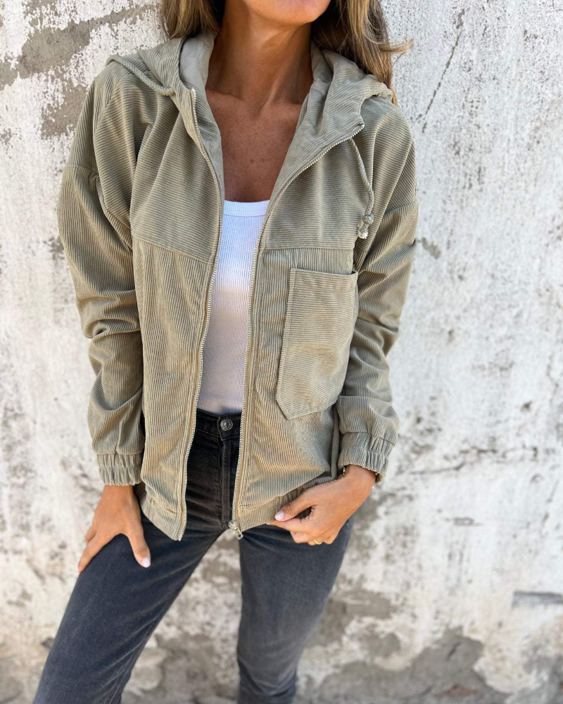NELLA Velvet Ribbed Jacket