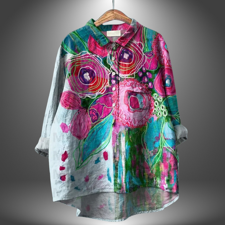 Taylor | Elegant Handmade Floral Shirt for Women