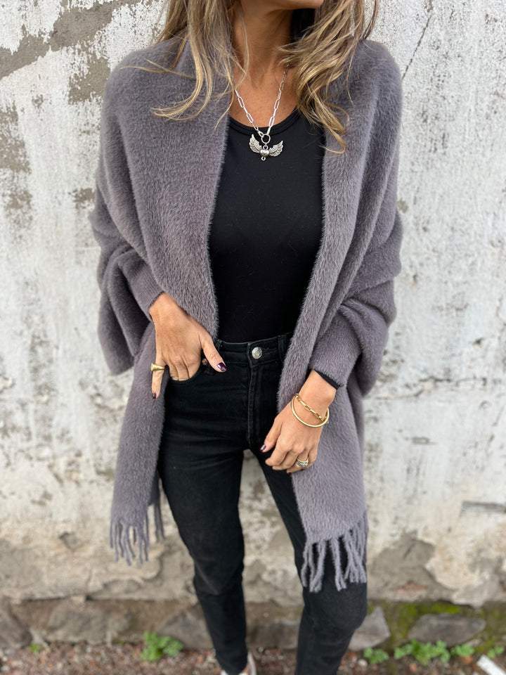TAMARA | WOMEN'S LONG-SLEEVED COAT WITH TASSELS