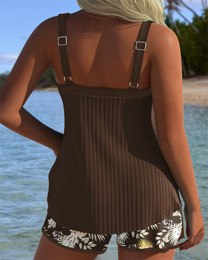 Floria | Striped Two-Piece Beach Shorts Set