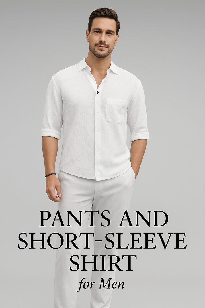 🌿💧Two-piece cotton outfit for men: top and pants
