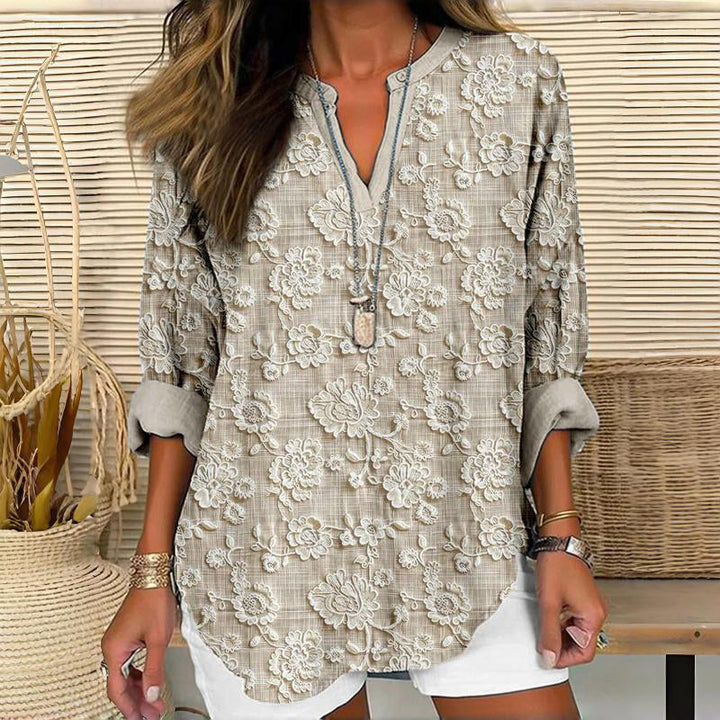 Kelly | Vintage Floral Print Blouse