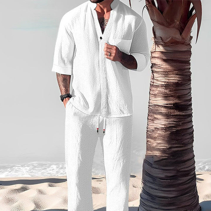 🌿💧Two-piece cotton outfit for men: top and pants