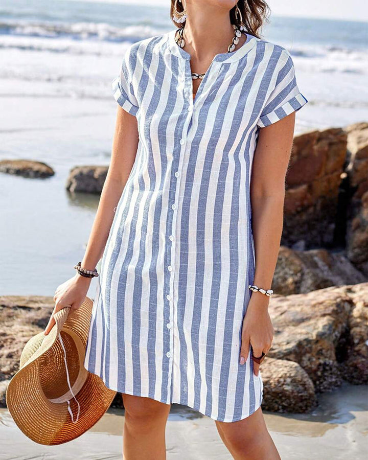 Jessica | Elegant striped shirt dress