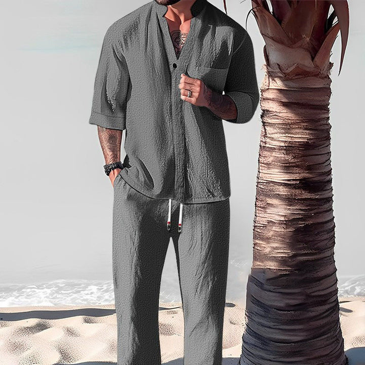 🌿💧Two-piece cotton outfit for men: top and pants