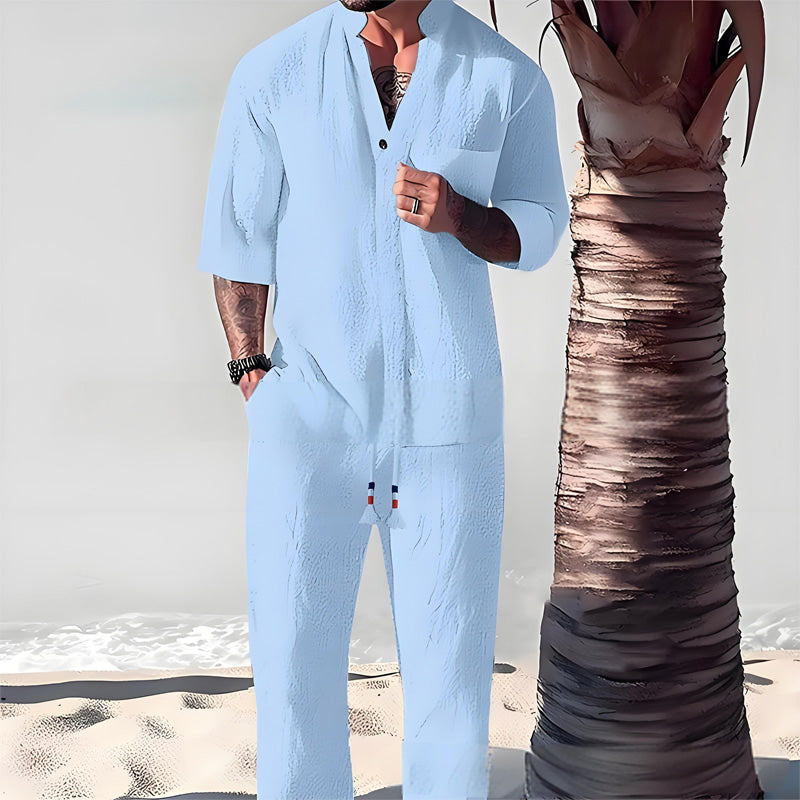 🌿💧Two-piece cotton outfit for men: top and pants
