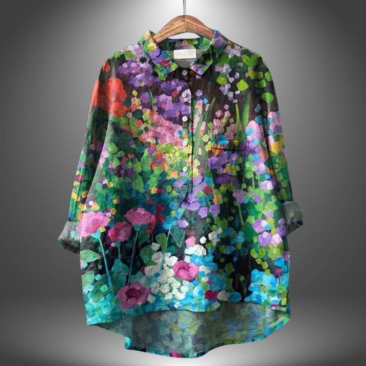 Taylor | Elegant Handmade Floral Shirt for Women