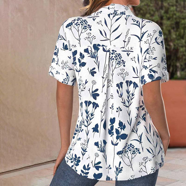 Caro | Casual Blouse with Leaf Print