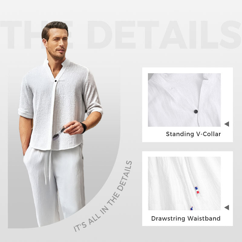 🌿💧Two-piece cotton outfit for men: top and pants
