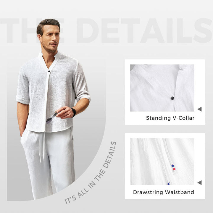 🌿💧Two-piece cotton outfit for men: top and pants