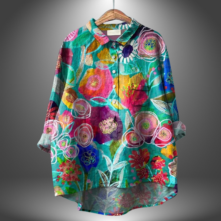 Taylor | Elegant Handmade Floral Shirt for Women