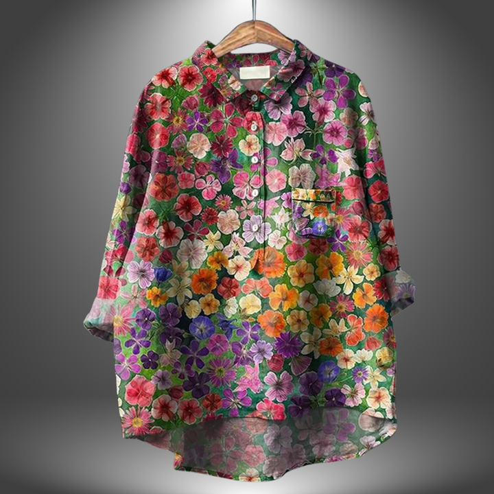 Taylor | Elegant Handmade Floral Shirt for Women