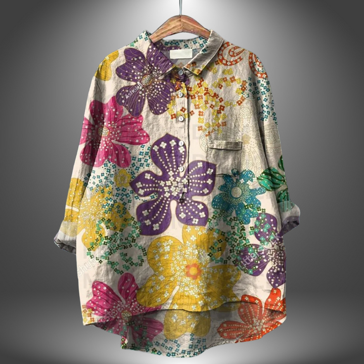 Taylor | Elegant Handmade Floral Shirt for Women