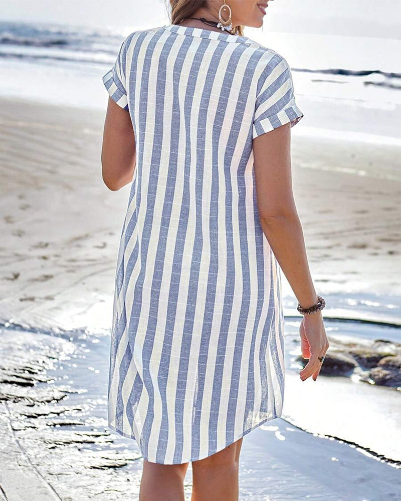 Jessica | Elegant striped shirt dress