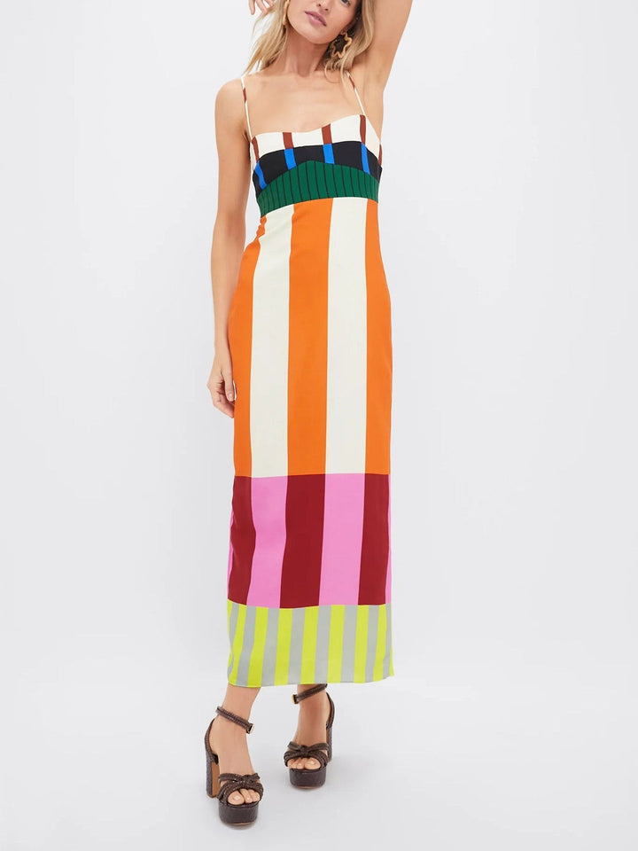 Courtney | Long Floral Dress with Wrap Fit for Sunny Days
