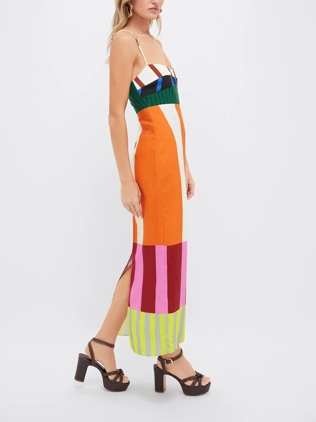 Courtney | Long Floral Dress with Wrap Fit for Sunny Days