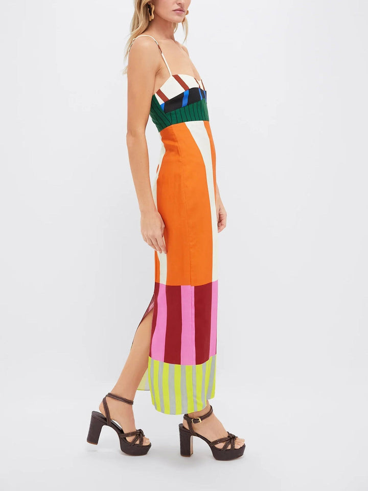 Courtney | Long Floral Dress with Wrap Fit for Sunny Days