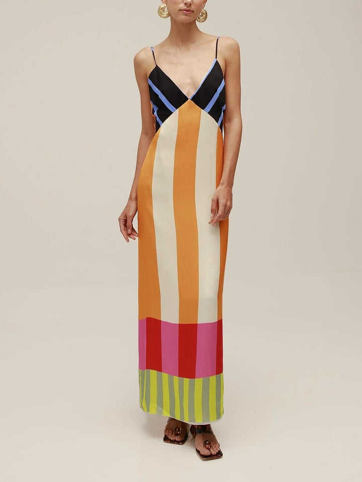 Courtney | Long Floral Dress with Wrap Fit for Sunny Days