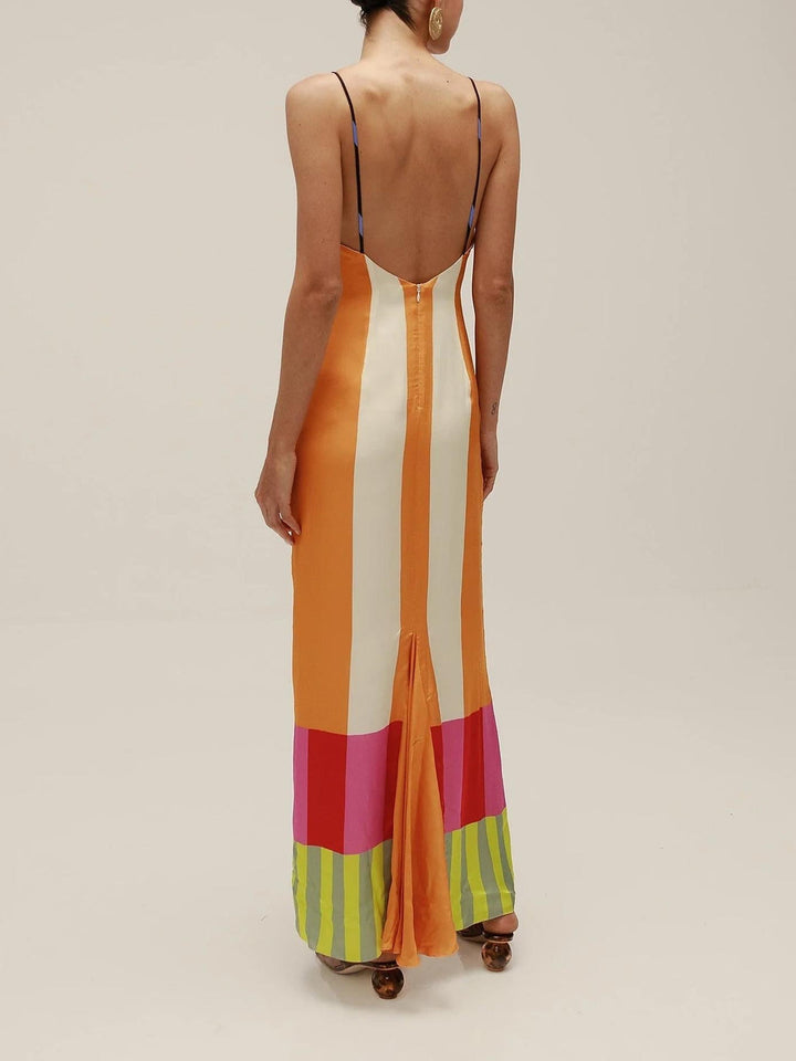 Courtney | Long Floral Dress with Wrap Fit for Sunny Days