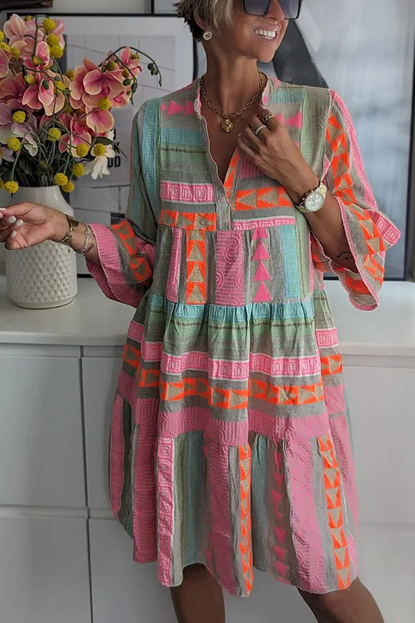 Kira – Boho Tiered Swing Dress