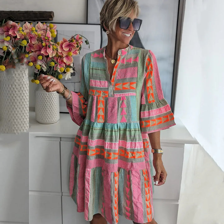 Kira – Boho Tiered Swing Dress