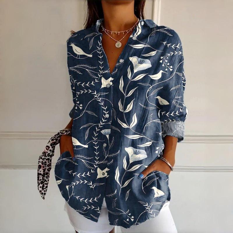 Mel | Vintage Leaf Print Blouse