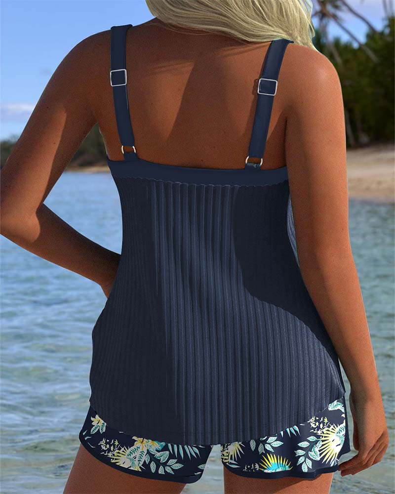 Floria | Striped Two-Piece Beach Shorts Set