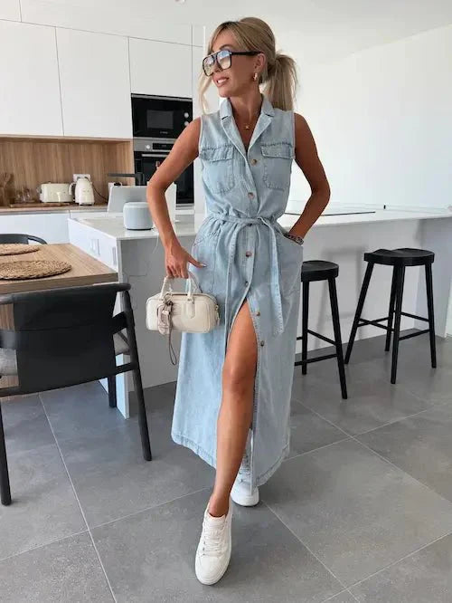 Tuni | Denim Maxi Dress