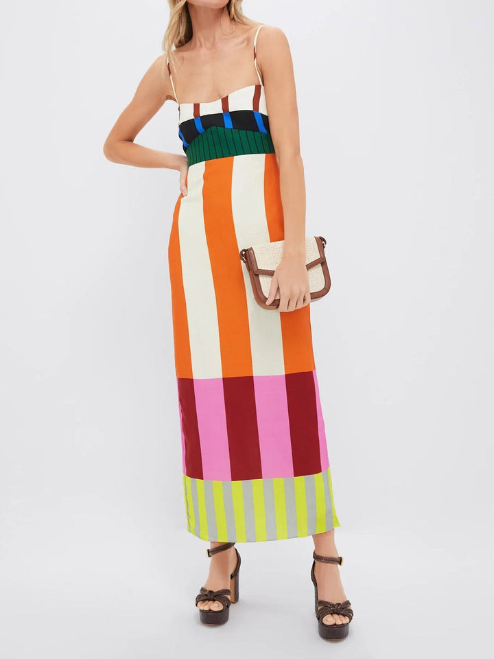 Courtney | Long Floral Dress with Wrap Fit for Sunny Days